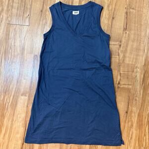 Pact Navy Organic Cotton Softspun A line Tank Dress Size S